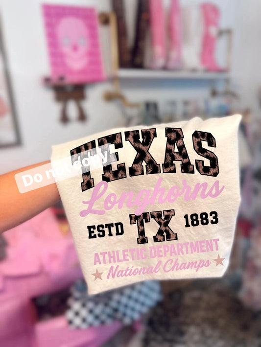 Custom Texas Longhorns Comfort Color Tee
