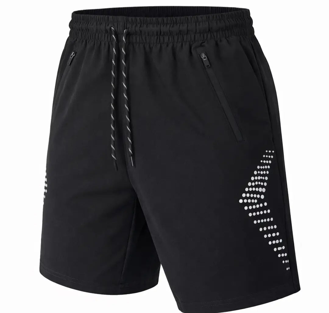 Men's Active Training Shorts with Reflective Trim