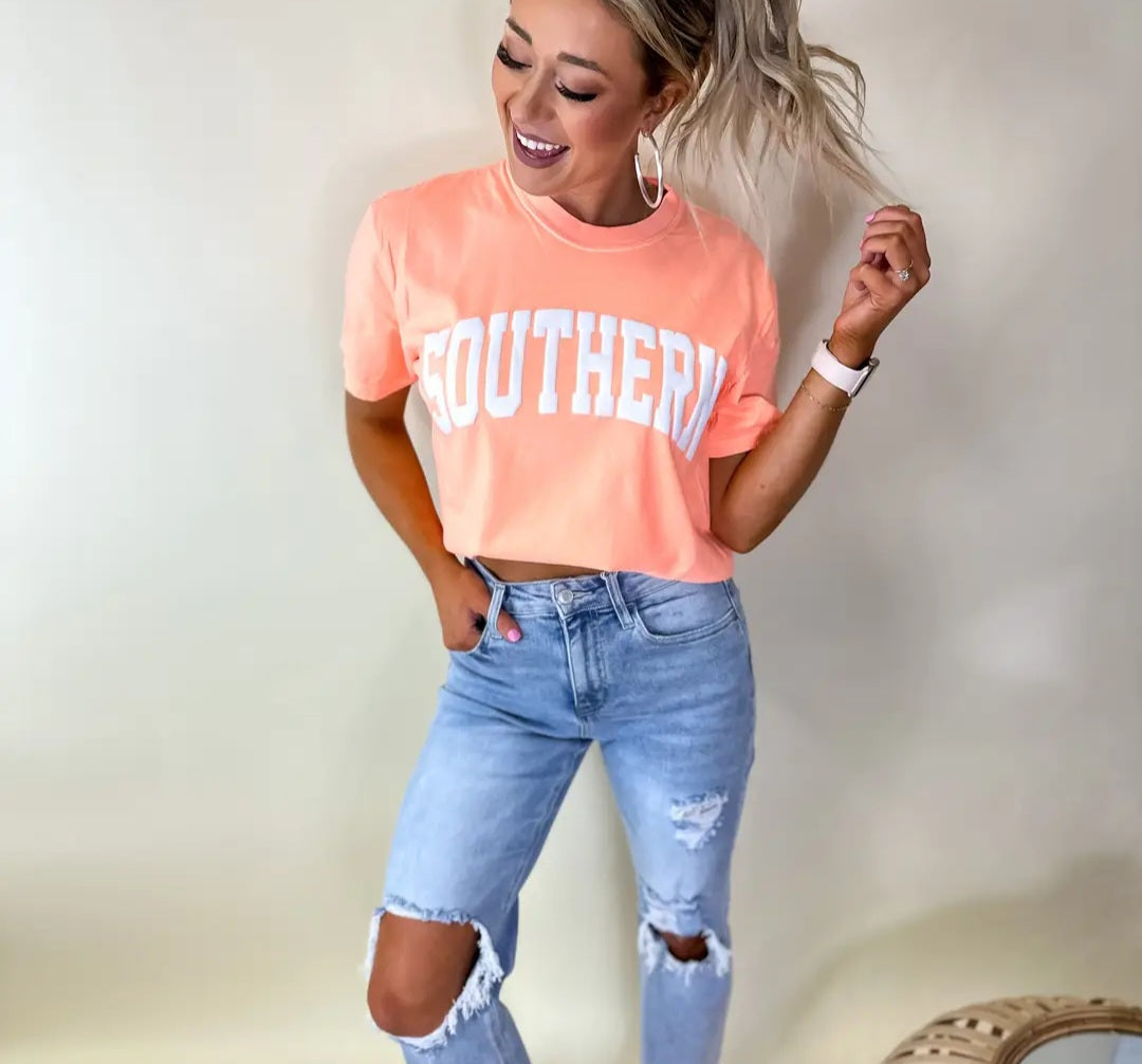 Birdie Southern Neon Cantaloupe Graphic Tee