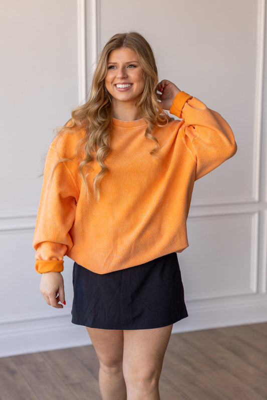Moon Ryder Apricot Crush Corded Crew