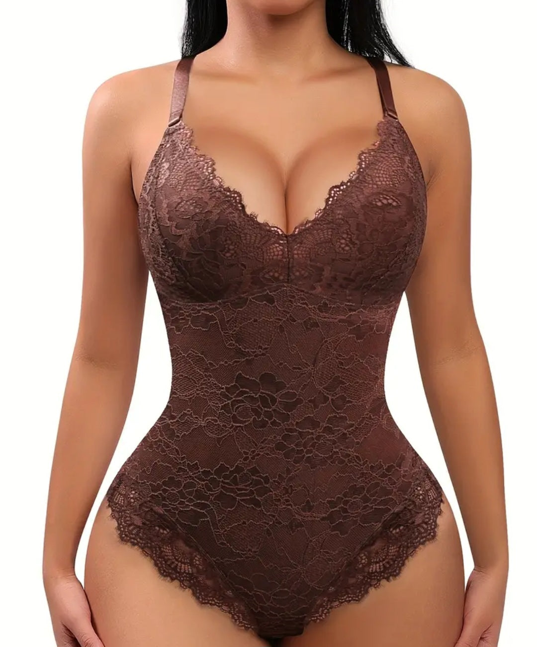 Women's Elegant Tummy Control Lace Bodysuit