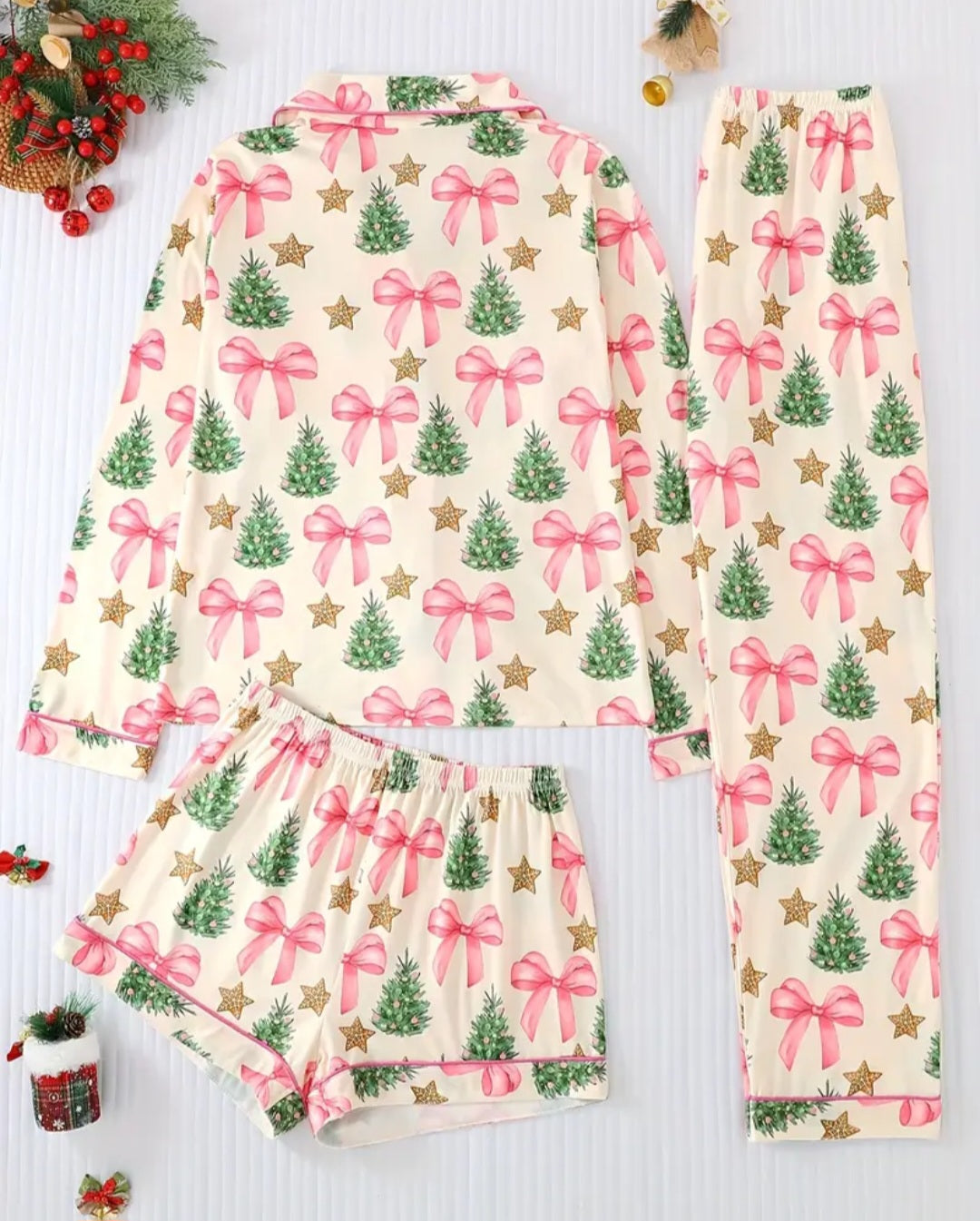 3pcs Women's Christmas Pajamas Set!!