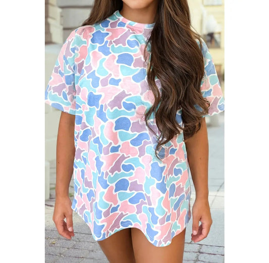 Spring Camoflage Print Tee