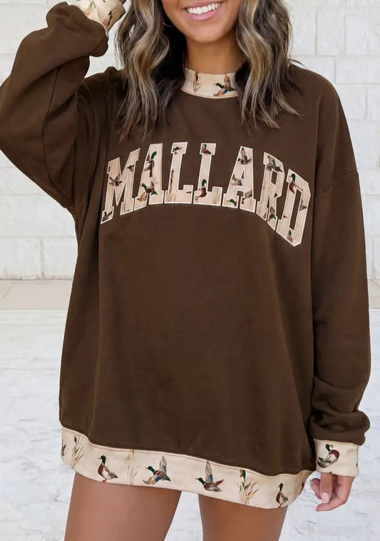Letter Print Mock Neck Sweatshirts - S-4X