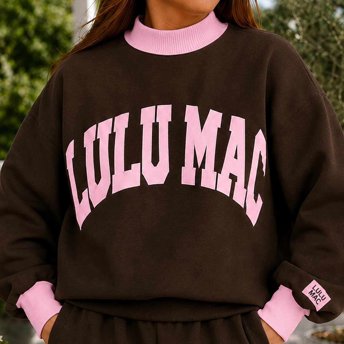 Lulu Mac Puff Mock Neck Sweatshirt