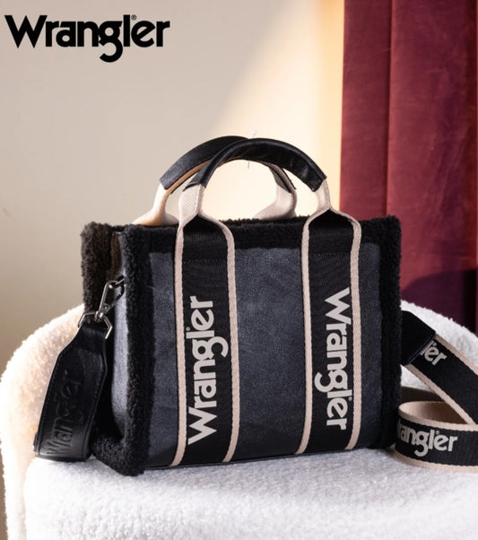 Wrangler Sherpa Small Canvas Tote/Crossbody