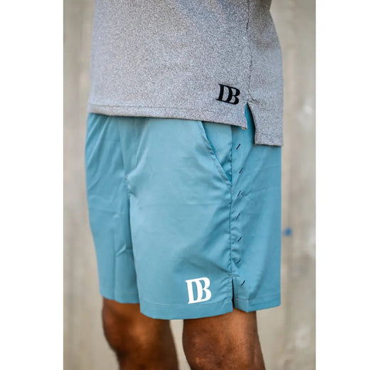 Dadbod Apparel Impact Active Shorts- Slate Blue