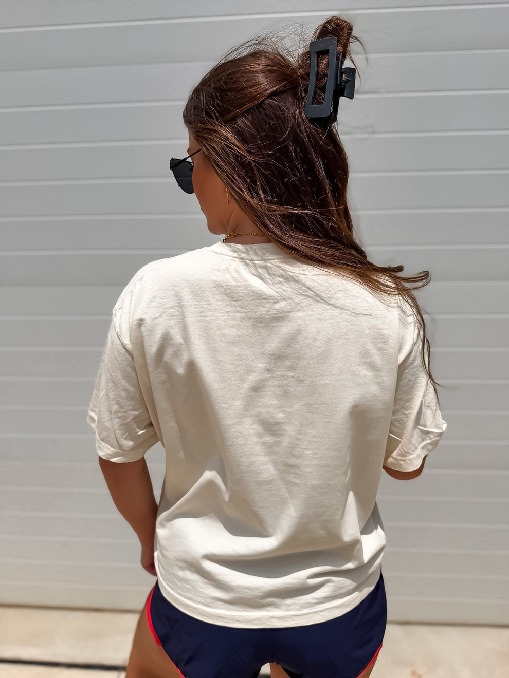 Birdie Southern Born Boxy Graphic Tee on Ivory