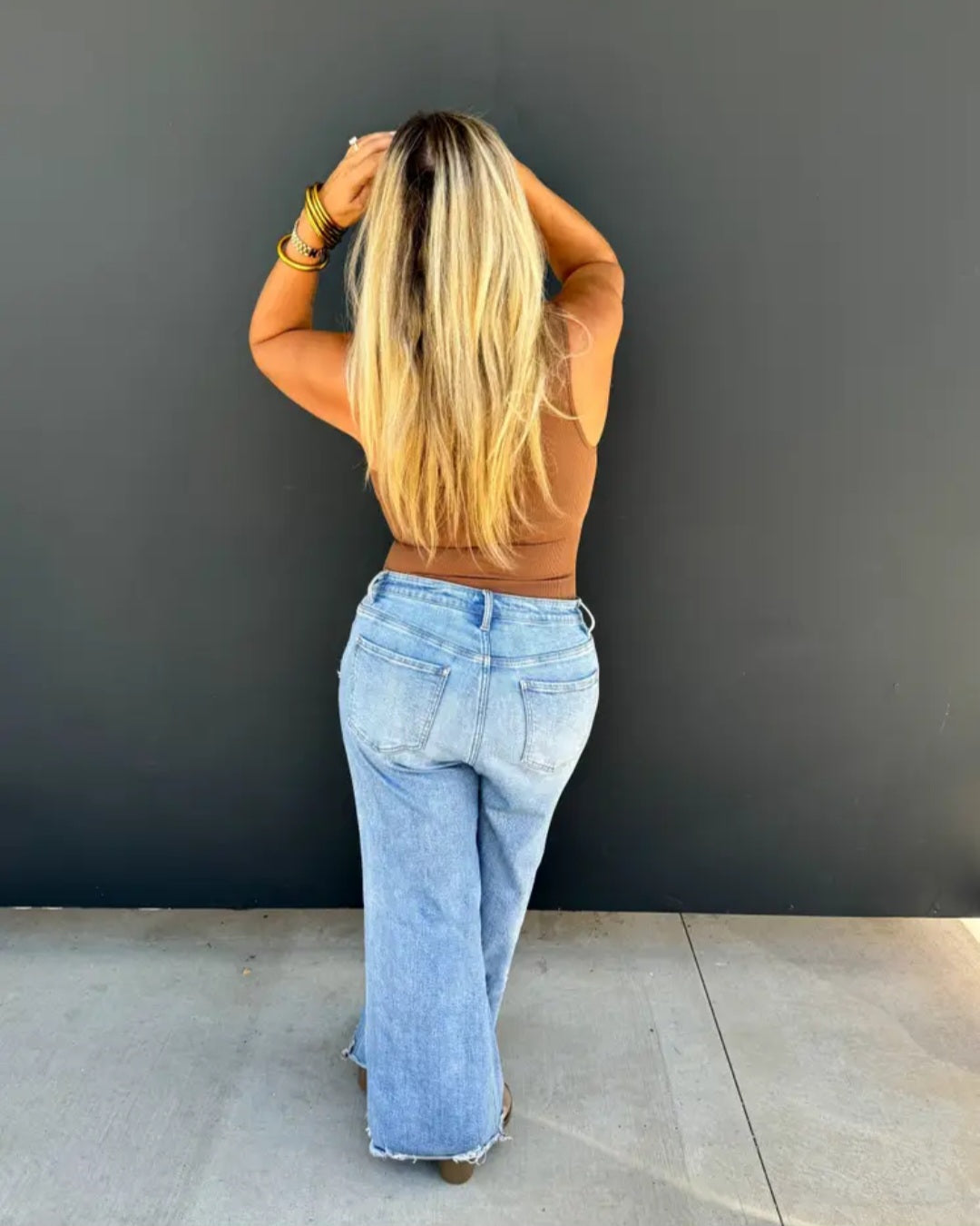 Blakely Drew Distressed Dad Jeans - Preorder