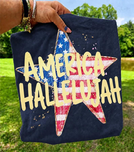 America Hallelujah 🇺🇸 Star Tee