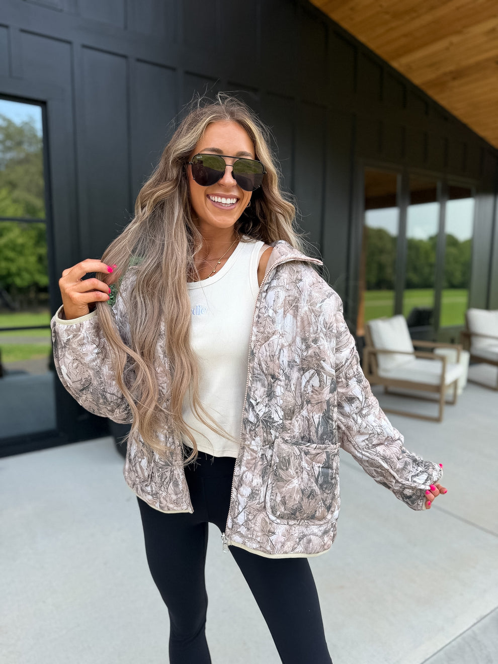 BIRDIE Cozy Cloud Jacket in Dark Camo Preorder