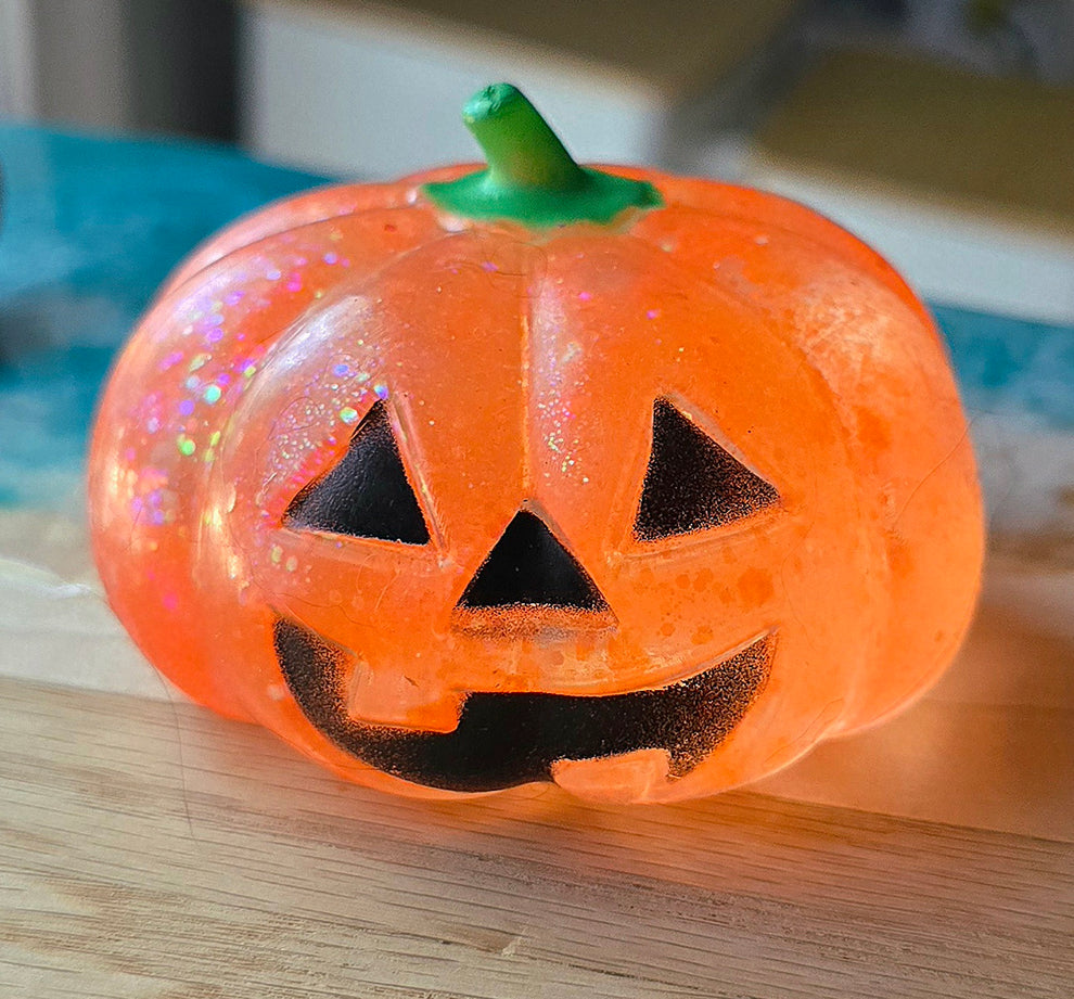 Orange Pumpkin Maltose Glitter Squishy