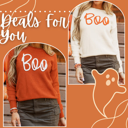 Boo Ribbed Sweater