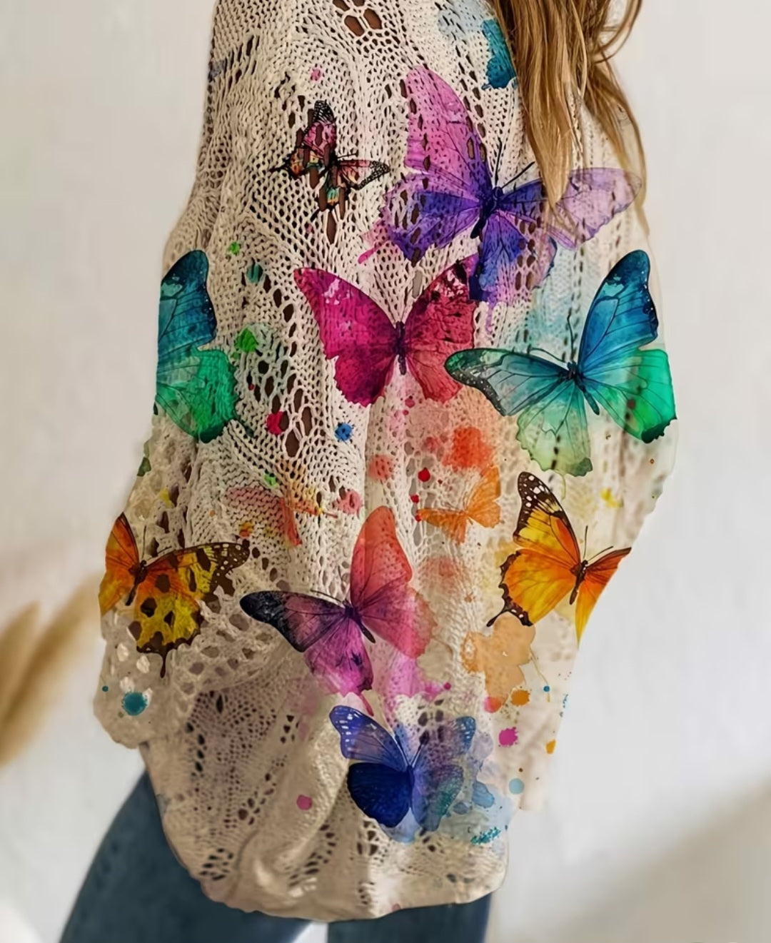 Butterfly Crochet Sweater