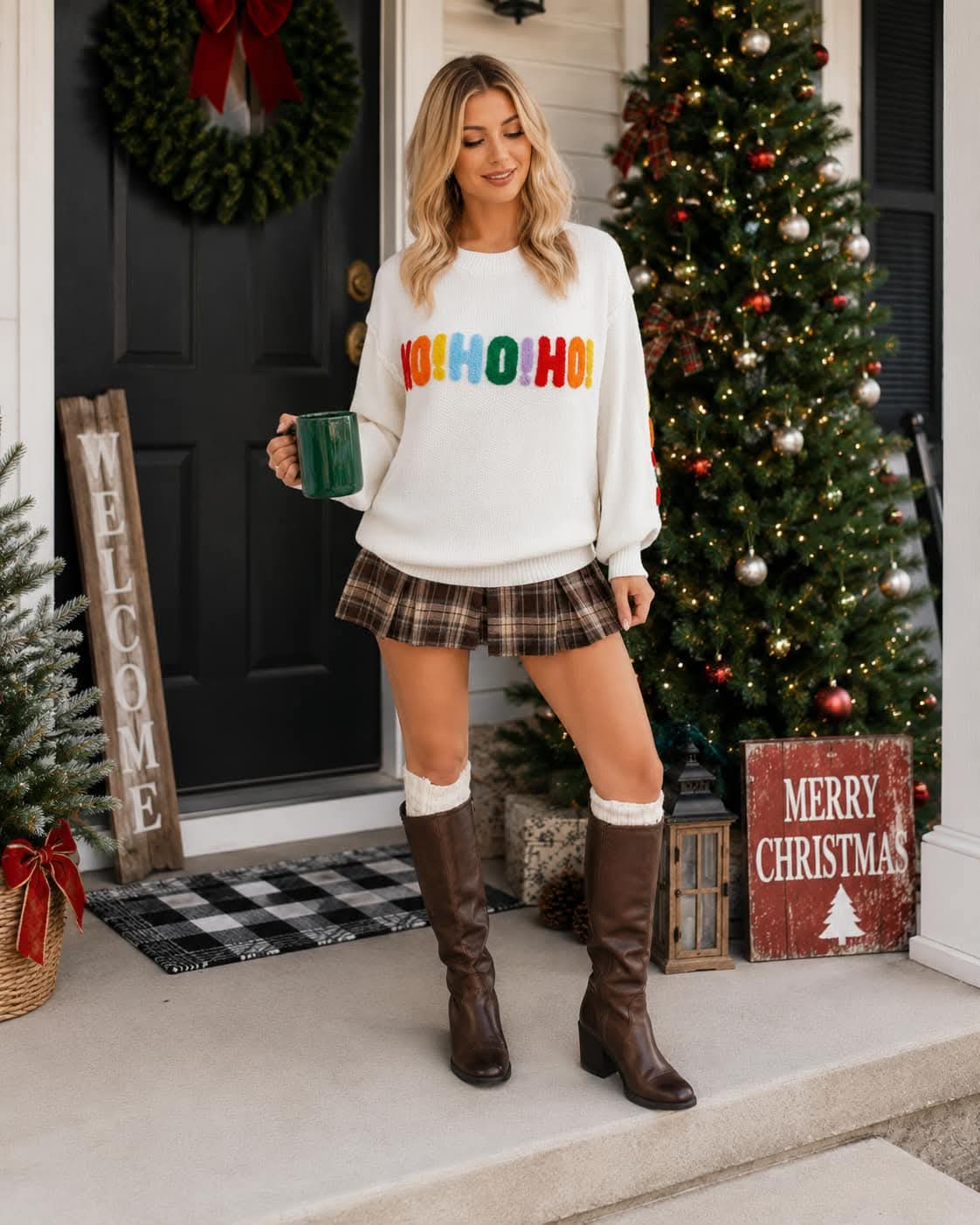 Merry Christmas Chenille Graphic Sweater Preorder