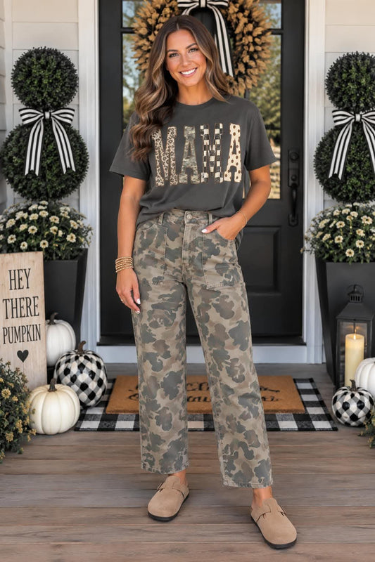Camo- Ankle Length Jeans