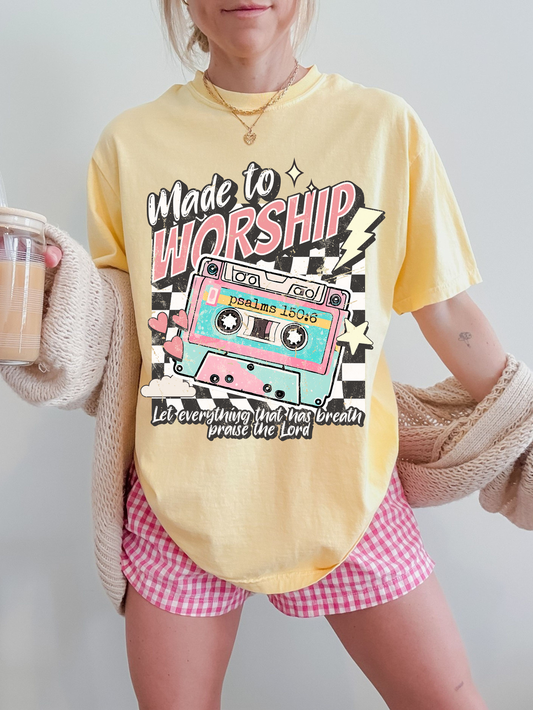 Made to Worship Cassette Tap Tee