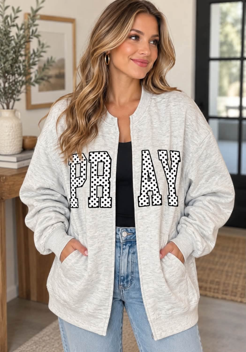 Polka Dot Pray Cardigan