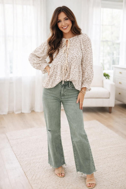 Green Distressed Jeans