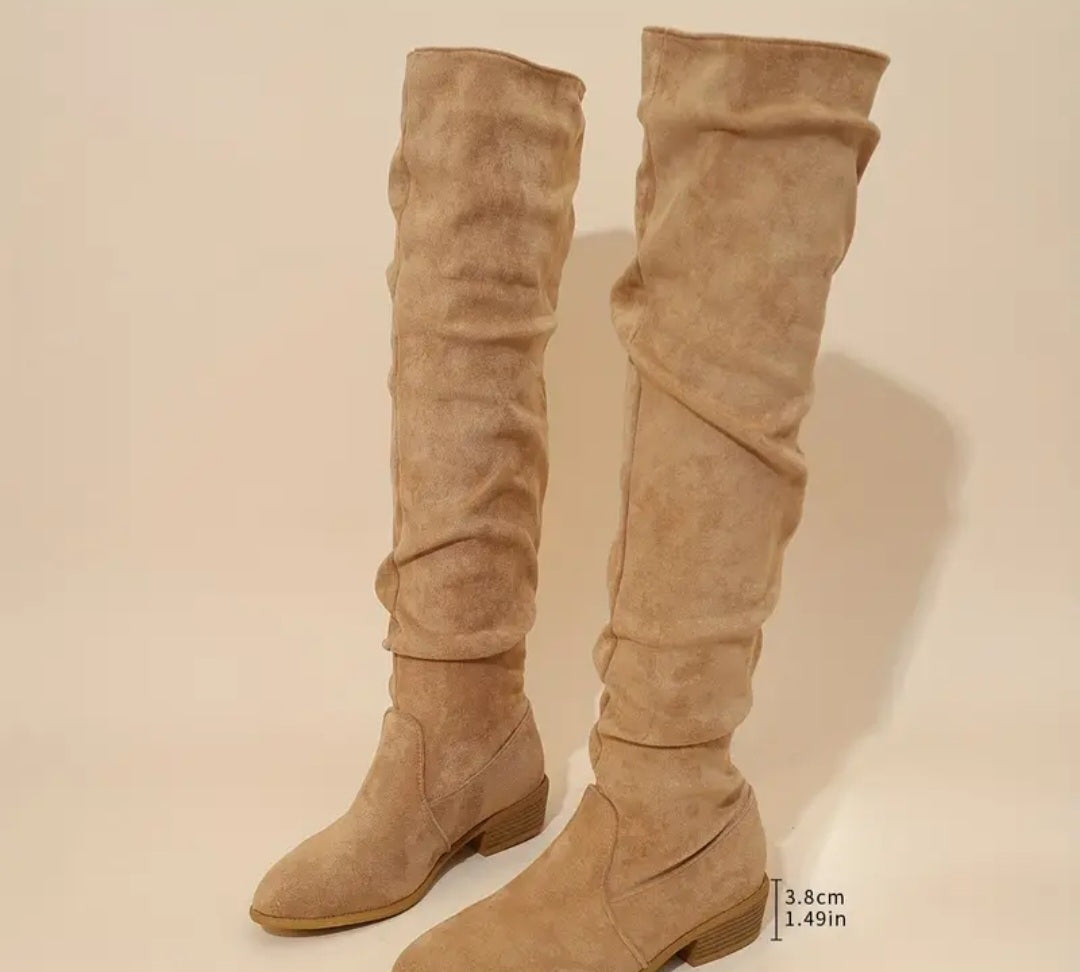 Retro Brown Women's Knee High Boots