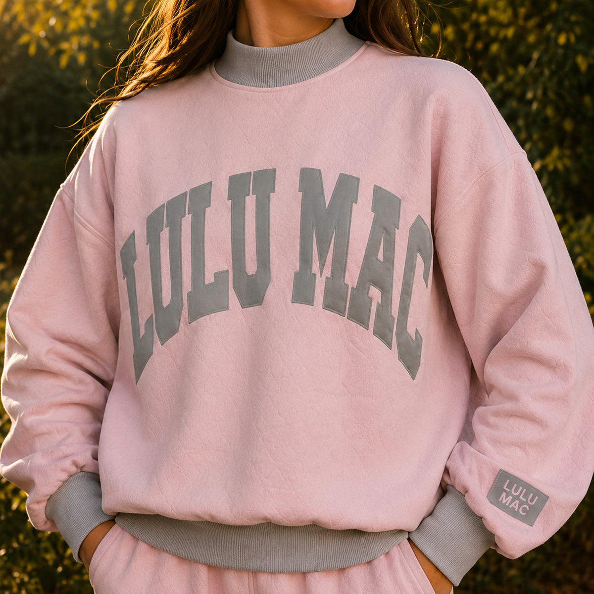 Lulu Mac Puff Mock Neck Sweatshirt