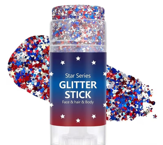 America Flag Glitter Stick