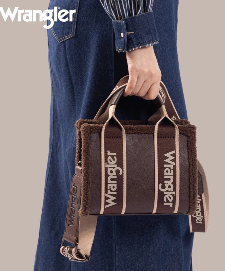 Wrangler Sherpa Small Canvas Tote/Crossbody