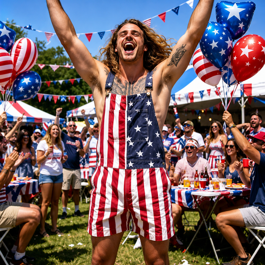 Mens Flag Overalls