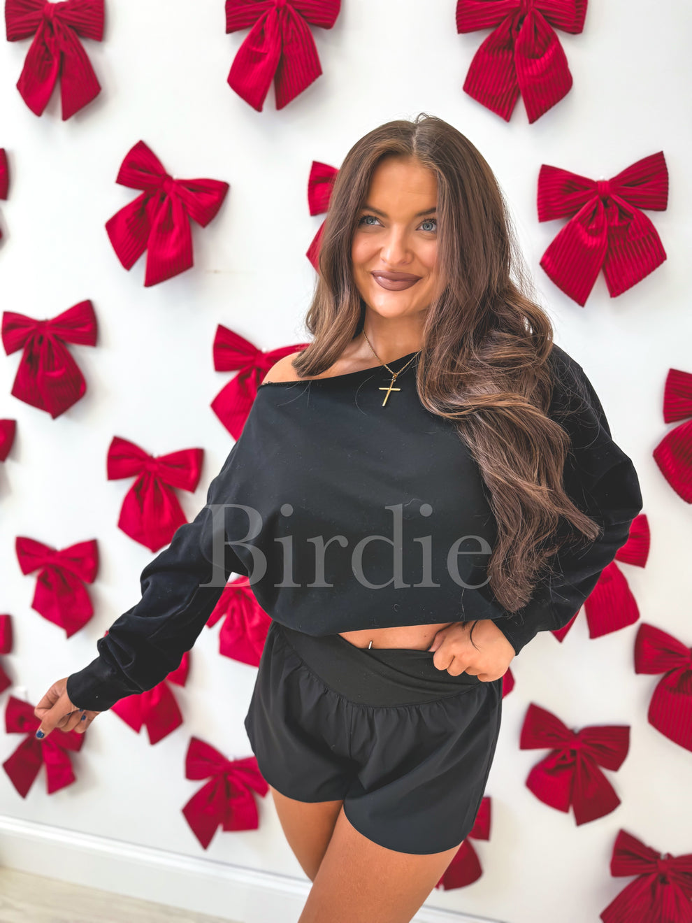 BIRDIE Crossover Lined Active Shorts in Black