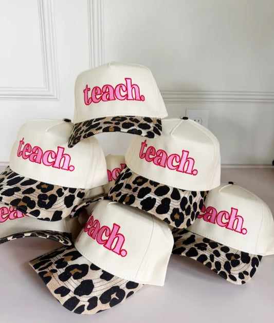 Poppy and Pine Teach Leopard Hat