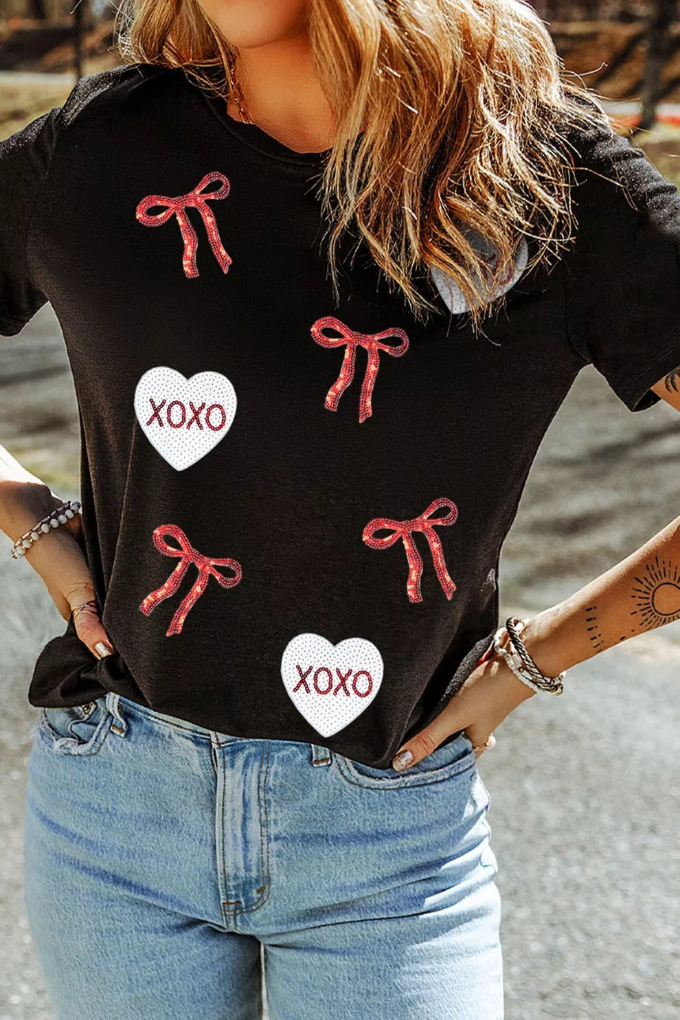 Valentine's XOXO Patched Shirt