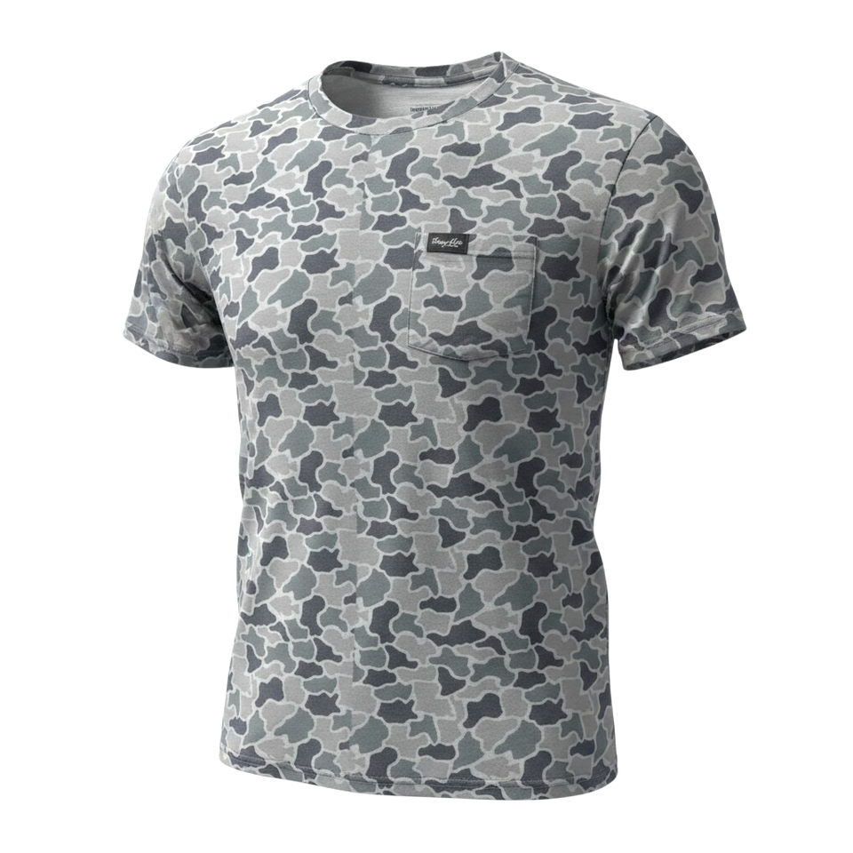 Honey Hole Drift Performance Tee - Hideaway Camo