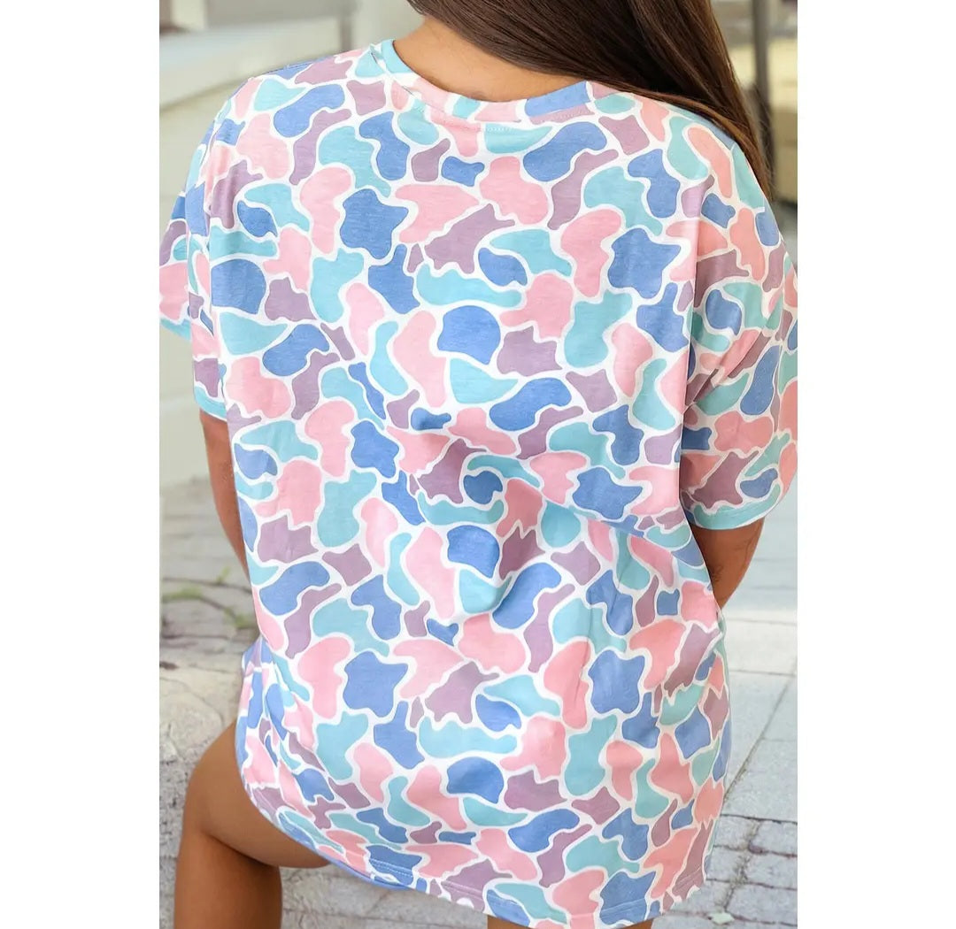 Spring Camoflage Print Tee