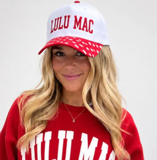 Lulu Mac Red/White Dot Cap