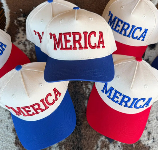 'MERICA Embroidered Trucker Hat