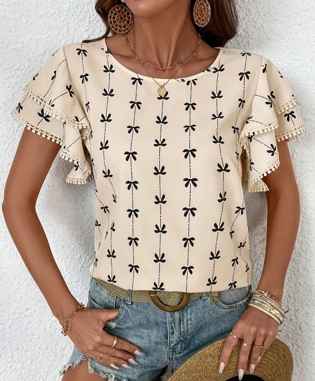 Bow Pattern Blouse
