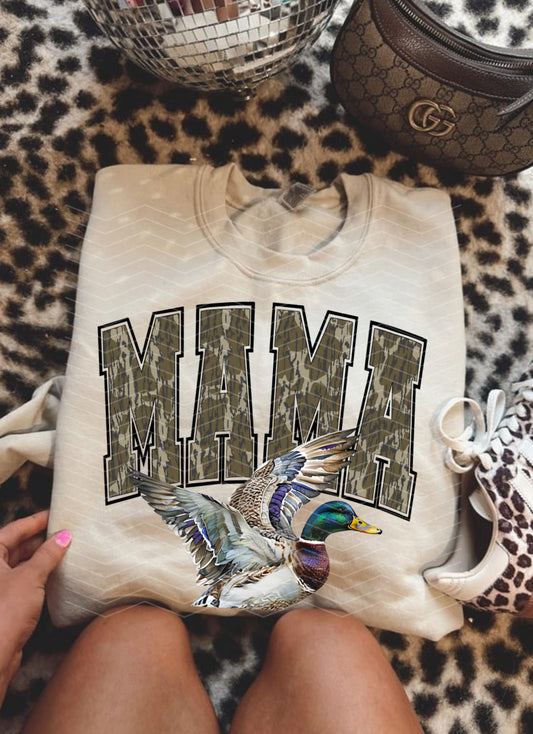 Camo Mama Mallard Gildan Crew