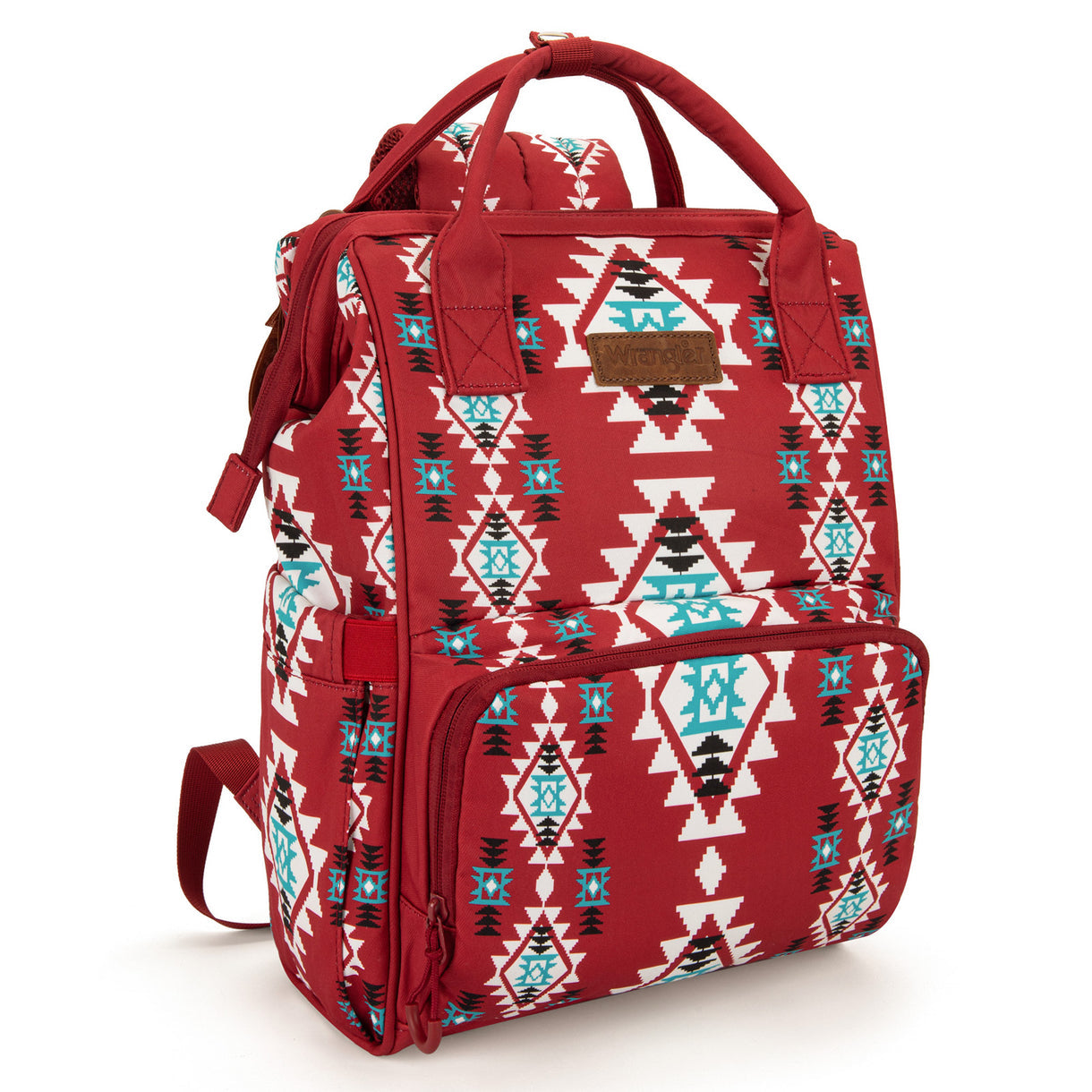 Wrangler Allover Wrangler Aztec Printed Callie Backpack - Burgundy DEAL OF THE DAY
