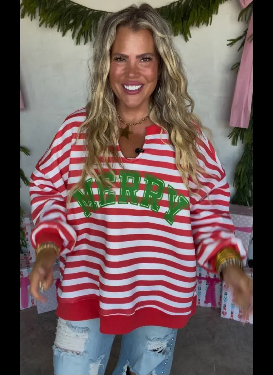 Blakely Preorder- Jolly and Merry Oversized Pullover