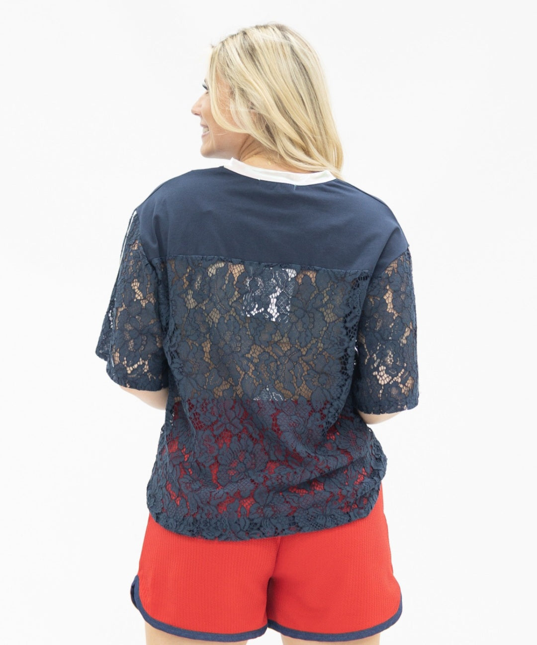 Grace and Emma Navy Lace USA Jersey