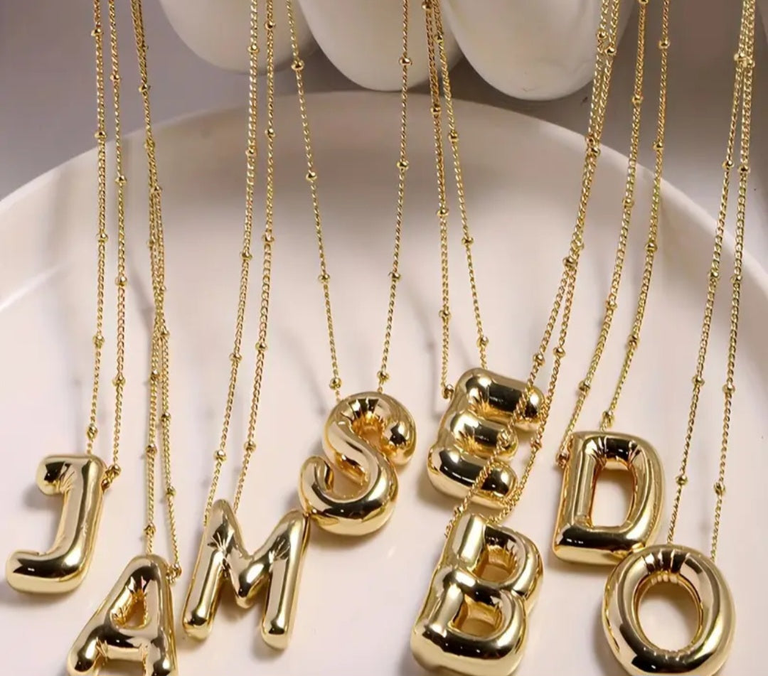 Chunky Alphabet Bubble Necklace