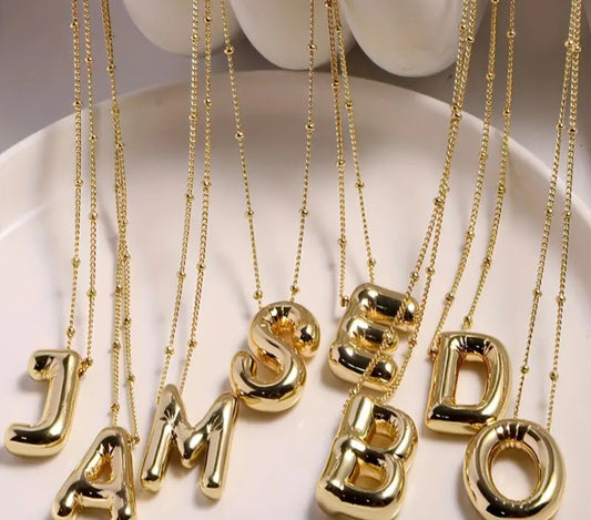 Chunky Alphabet Bubble Necklace