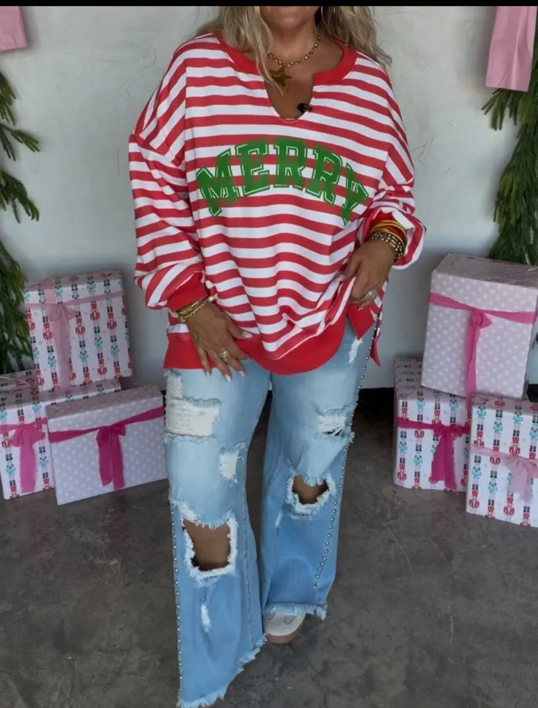 Blakely Preorder- Jolly and Merry Oversized Pullover