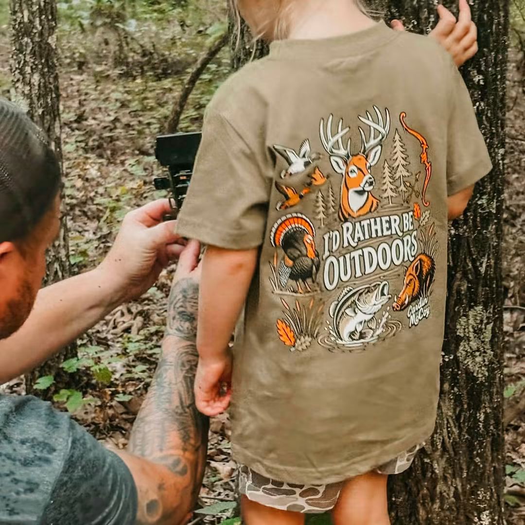 Cardin McCoy Kids' Rather Be Outdoors Short Sleeve Tee