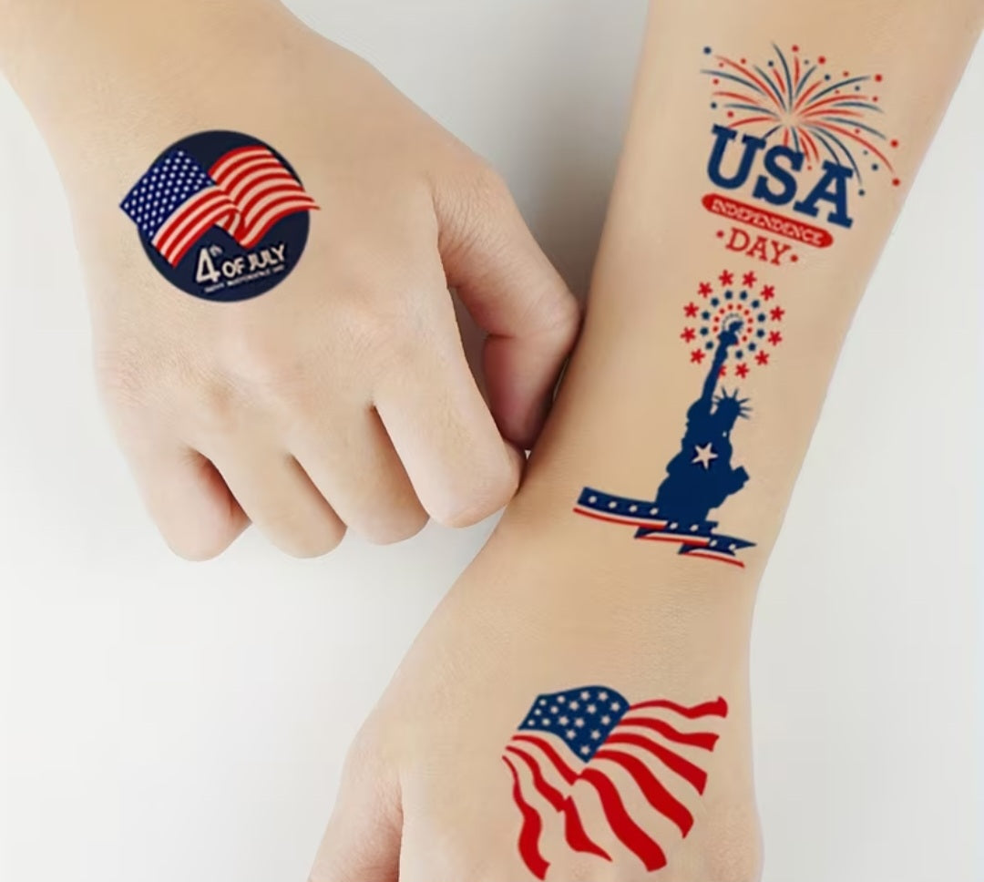 America Independence Day Temporary Tattoos