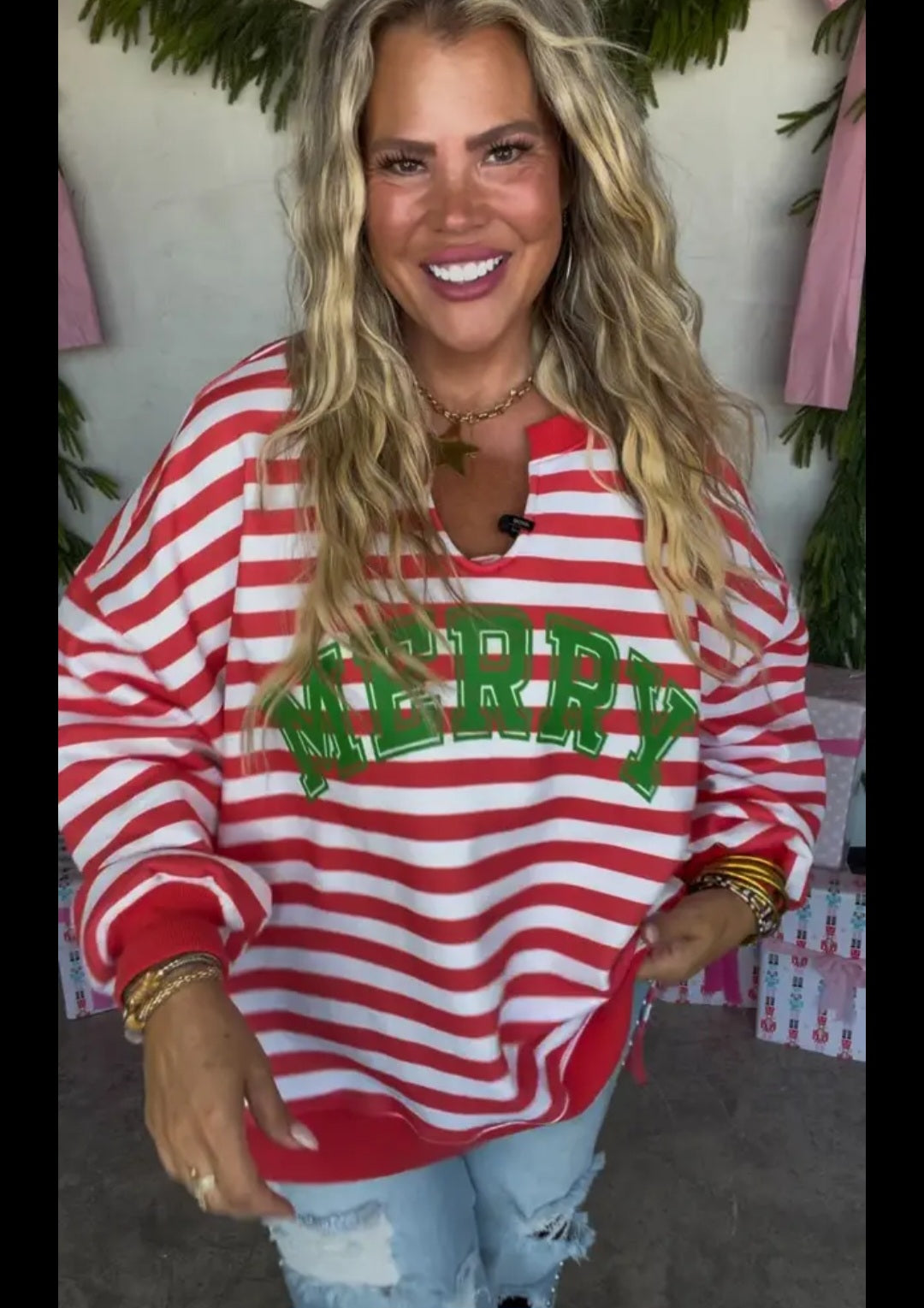 Blakely Preorder- Jolly and Merry Oversized Pullover
