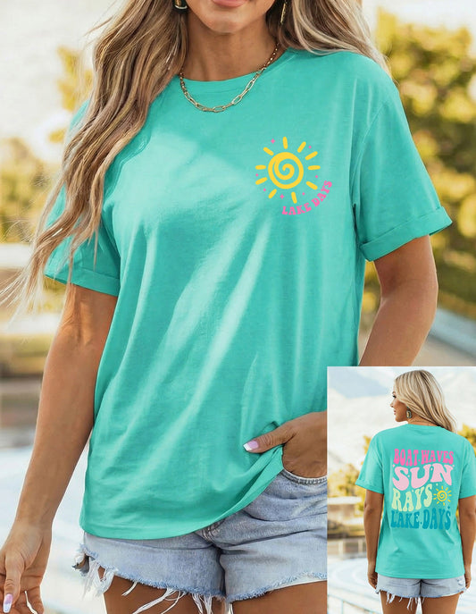 Mint Green Lake Days Tee