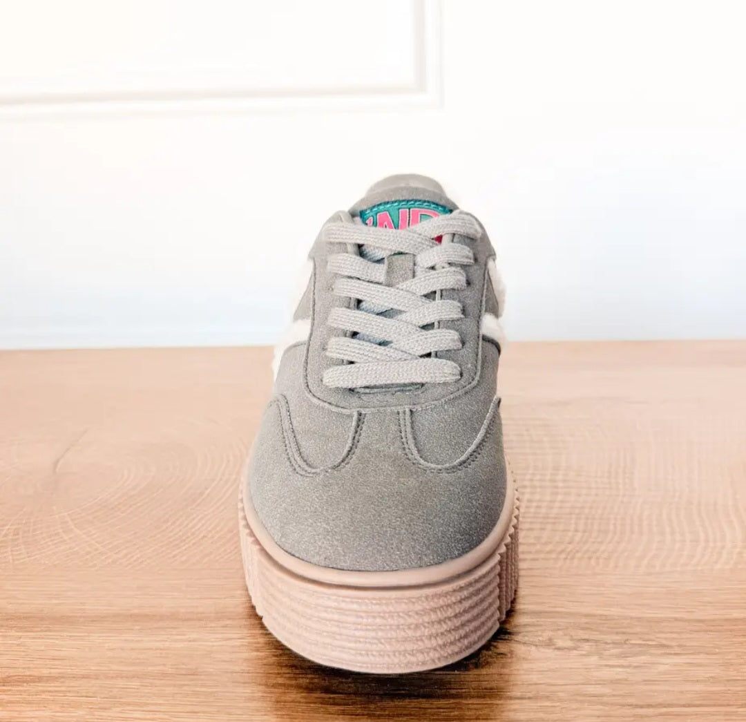 Ivory Sherpa Sneaker in Grey or Pink