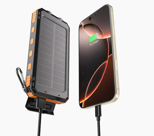 Solar Power Bank / 10,000 Mah/ Led and Compass
