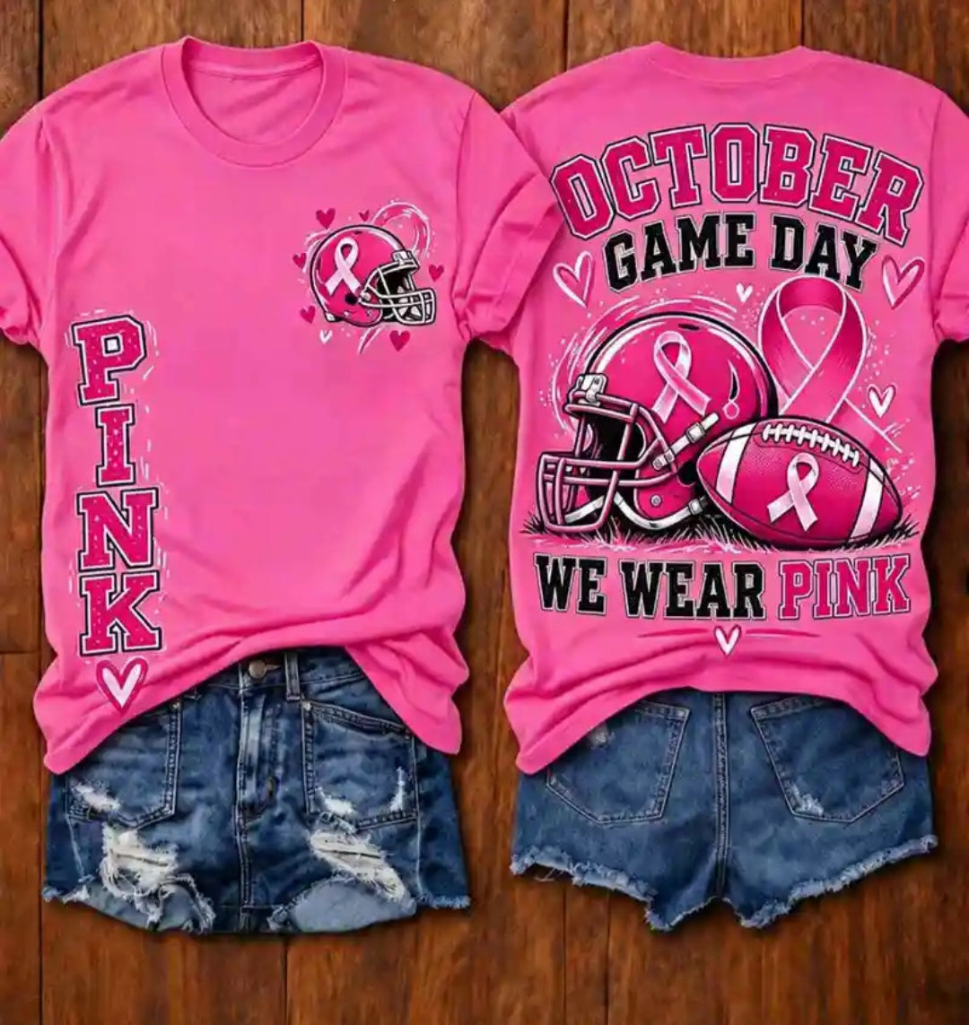 October Pink Game Day Tee